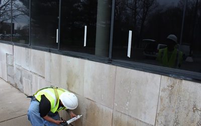 Canfield Scientific – Parsippany, NJ – Chemical Cleaning, Sealing and Travertine Repair and Restoration